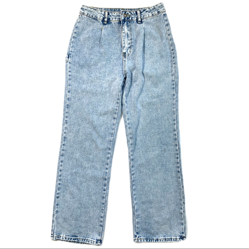 SHEIN Womens XS / S 26” Light Blue Wash Skater Girl Streetwear Wide Loose Jeans - Picture 3 of 11